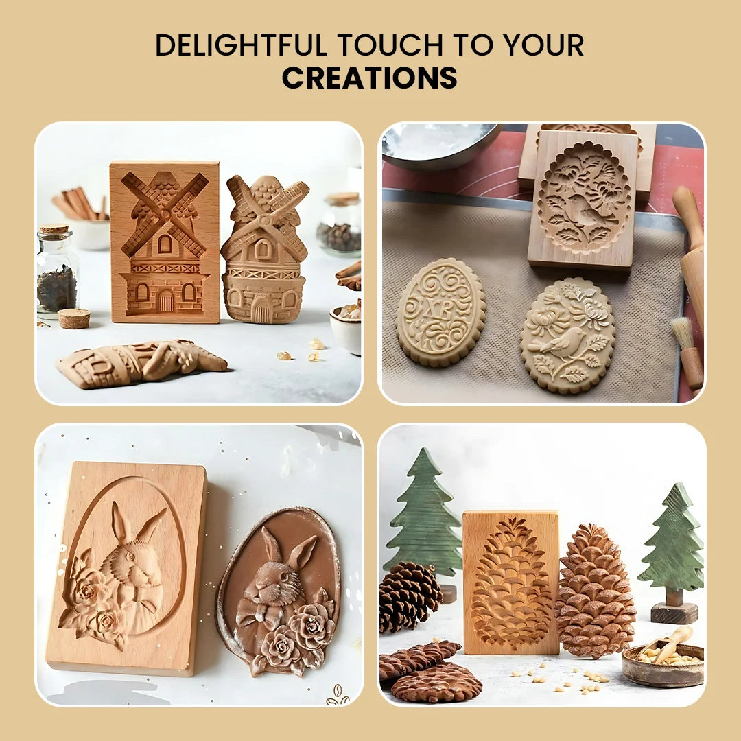 Carved Wooden Pryanik Gingerbread Cookie Mold – Masreels